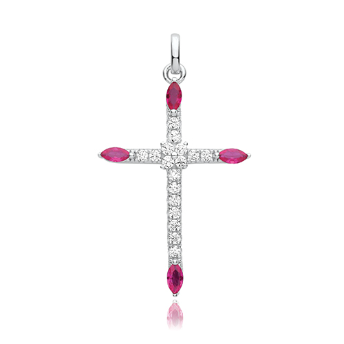 CZ Cross Pendant