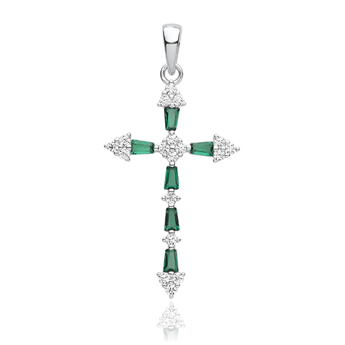 CZ Cross Pendant