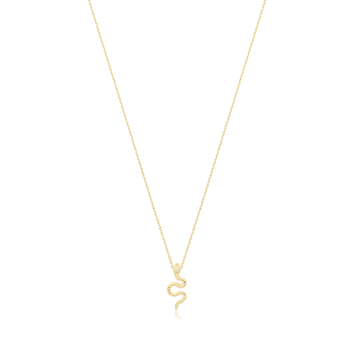9ct Yellow Gold Snake Necklet Necklace 1.20g