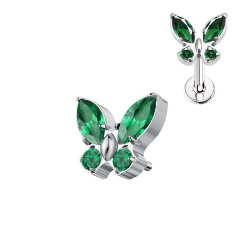 Green Butterfly Labret