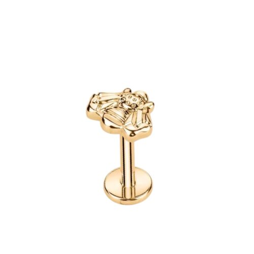 Gold Bee Labret Flatback