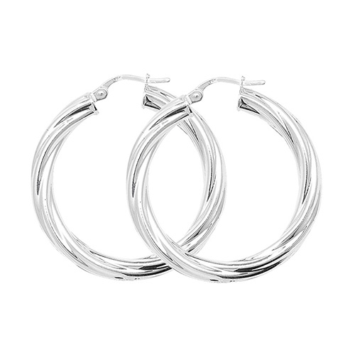 TWISTED HOOP EARRINGS