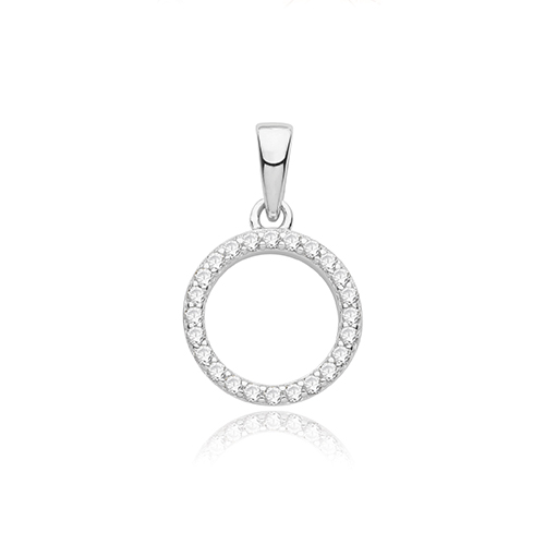 CZ circle pendant