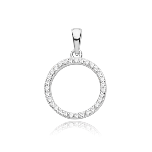 CZ circle pendant