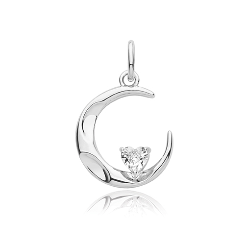 Moon And Heart Pendant