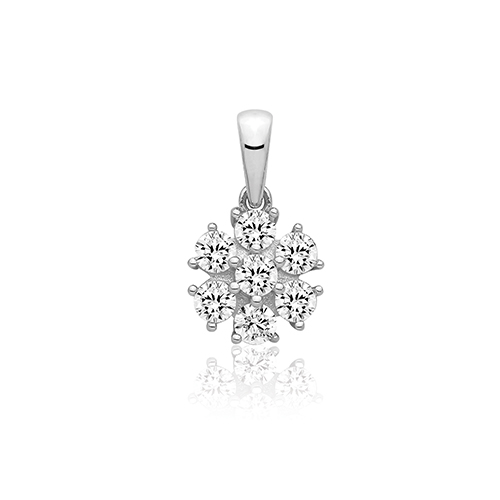 CZ Flower Pendant