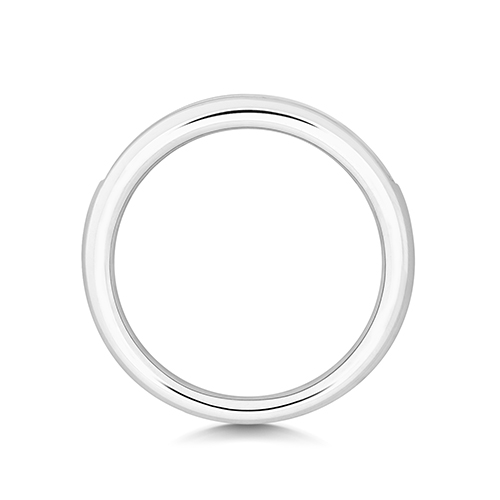 Platinum Eternity Ring Princess Cut Diamond Wedding Band 5.40g - Image 2