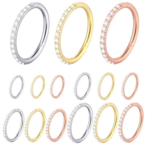 Edge Set CZ Clicker Hoop
