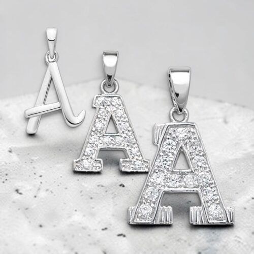 925 Silver Initial Pendant