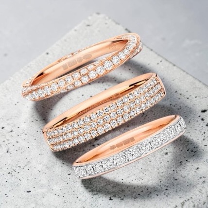 18ct Rose Gold Wedding Bands