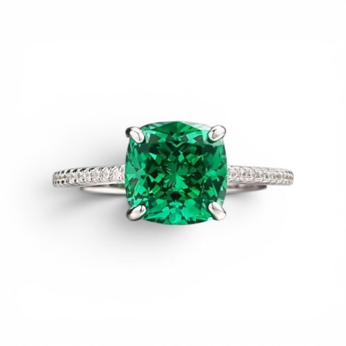 Emerald CZ Ring