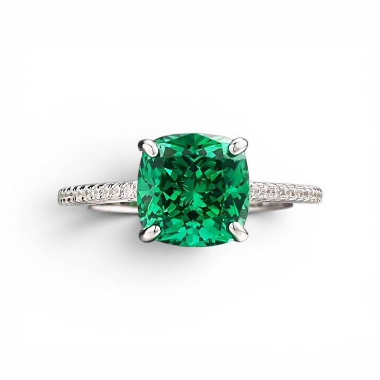 Emerald CZ Ring