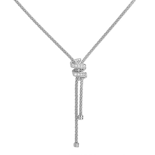 Mesh CZ Set Necklet Necklace