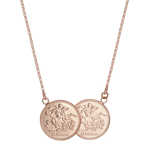 Full Double Sovereign Coin Necklace