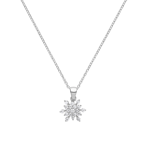 CZ Snowflake Necklace