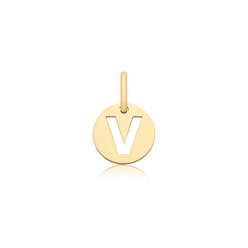 Cut Out Initial V Pendant