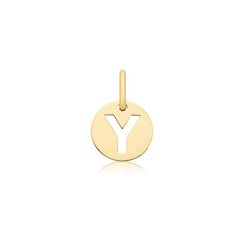 Cut Out Initial Y Pendant