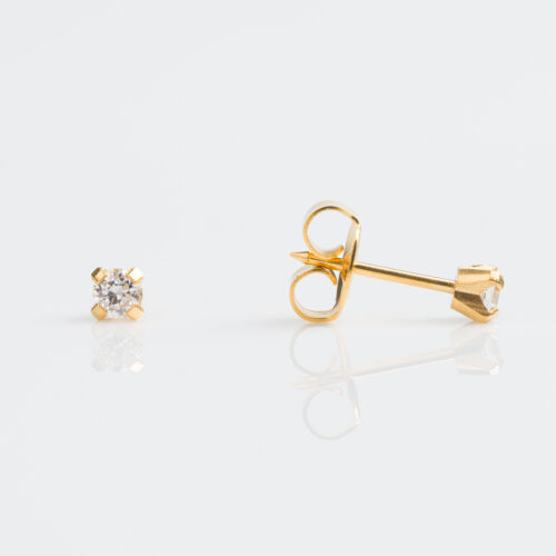 3mm CZ Stud Earrings