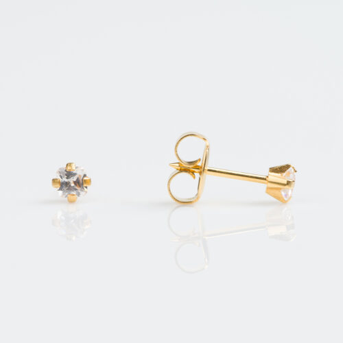 Princess Cut CZ Stud Earrings