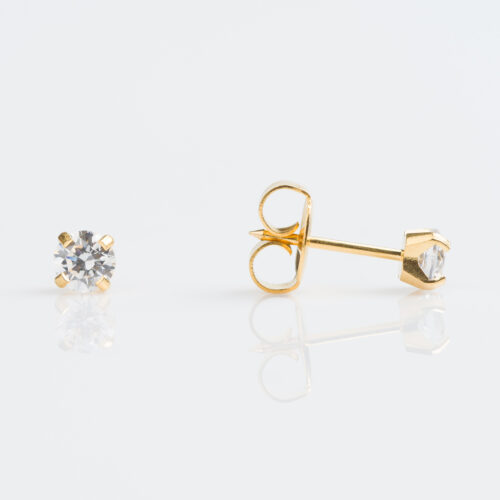 4mm CZ Stud Earrings