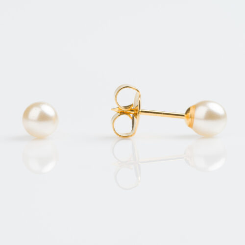 White Pearl Stud Earrings