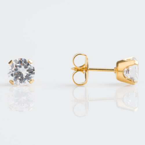 6mm CZ Stud Earrings