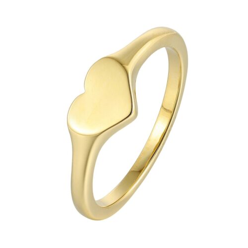 Gold on Silver Heart Ring