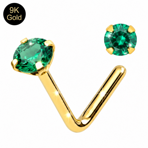 Emerald CZ Nose Stud