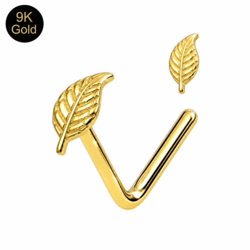 Leaf Feather Nose Stud