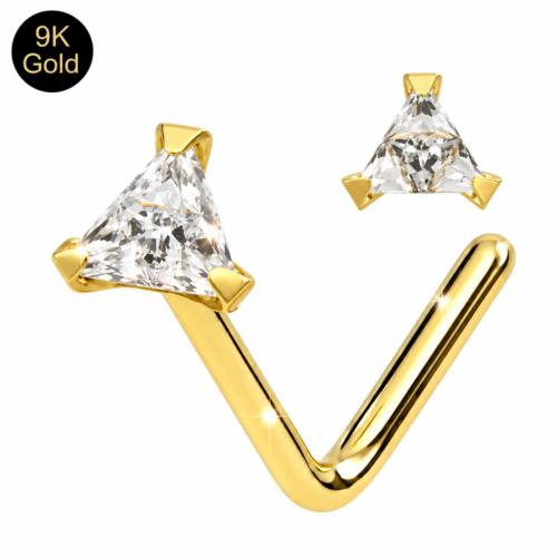 Triangle CZ Nose Stud