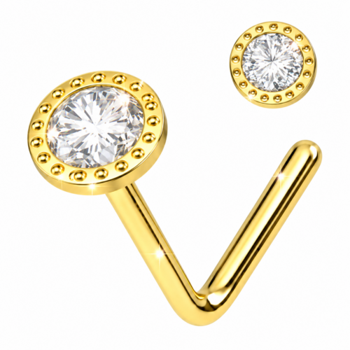 Clear Jewelled Nose Stud