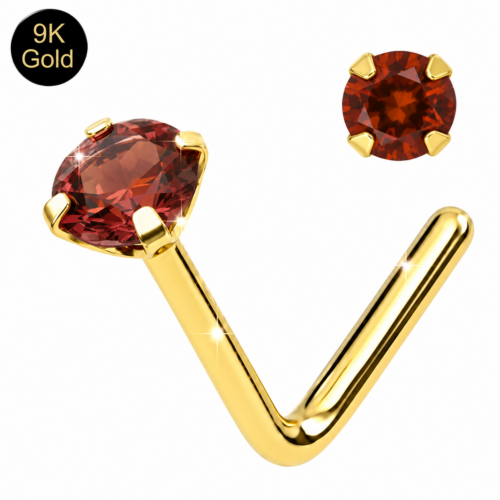 Garnet Nose Stud