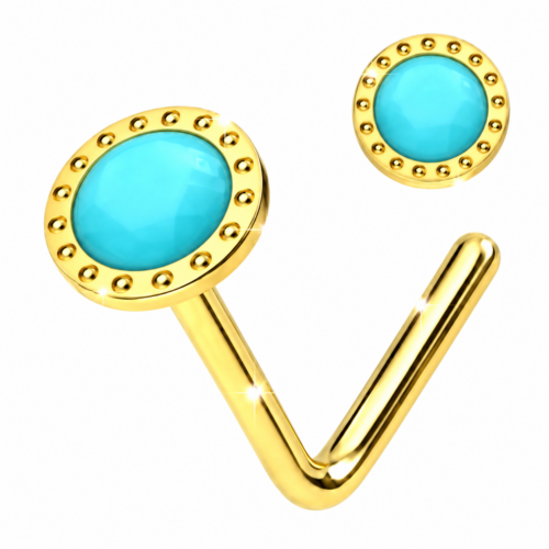 Turquoise Jewelled Nose Stud