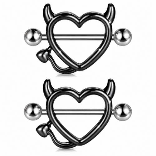 Devil Heart Nipple Bar