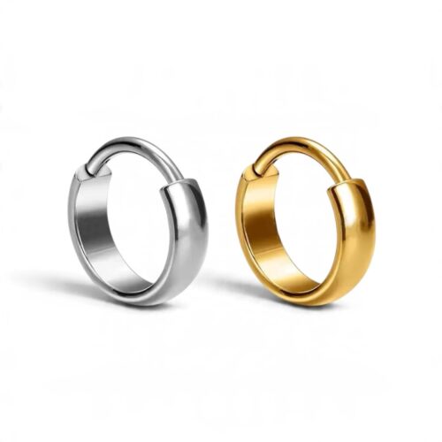 Silver Clicker Hoop
