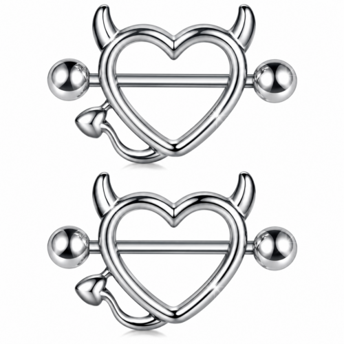Devil Heart Nipple Bar