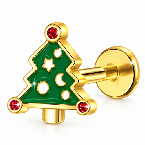 Christmas Tree Labret Flatback