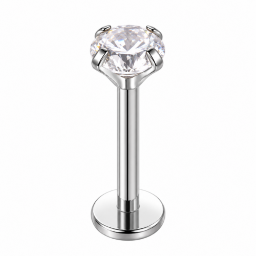 Clear CZ Labret Flatback
