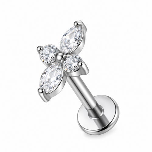 CZ Labret Flatback