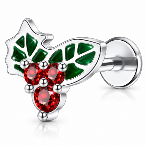 holly berry labret flatback