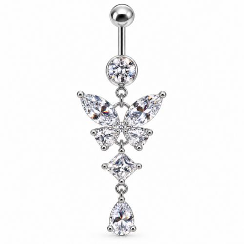 Butterfly Dangling Belly Bar
