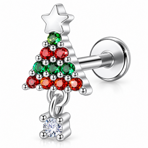 Christmas tree labret flatback