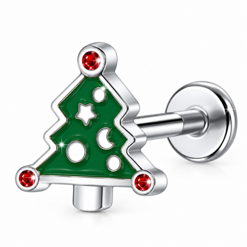 Christmas Tree Labret Flatback